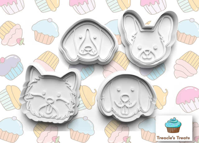Dog Fondant/cookie stamps with cutters