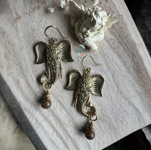 Boucles d’oreilles Jaspe Myriam & Paysage - Ancrage & Harmonie