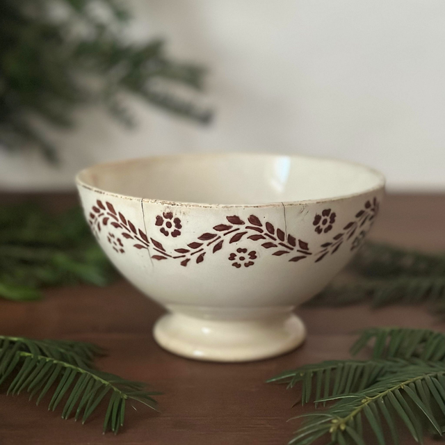 le bol fleuri Lunéville, Terre de fer