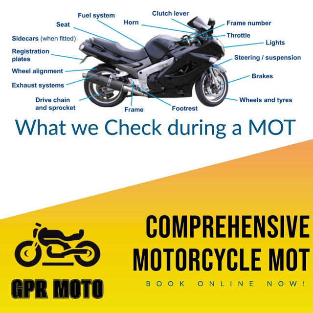 Comprehensive Motorcycle MOT - Book Now!