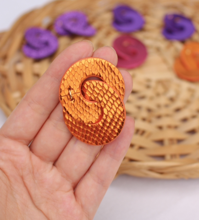 Billy • orange métallisé serpent