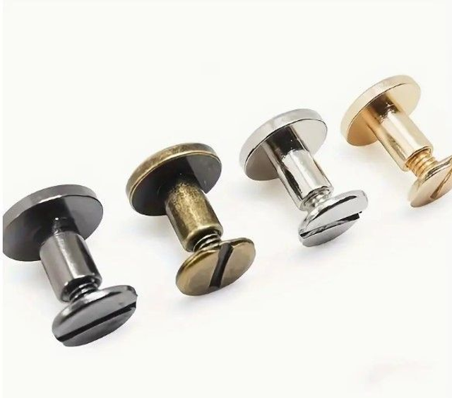 15 Rivets à visser en argent de 6mm