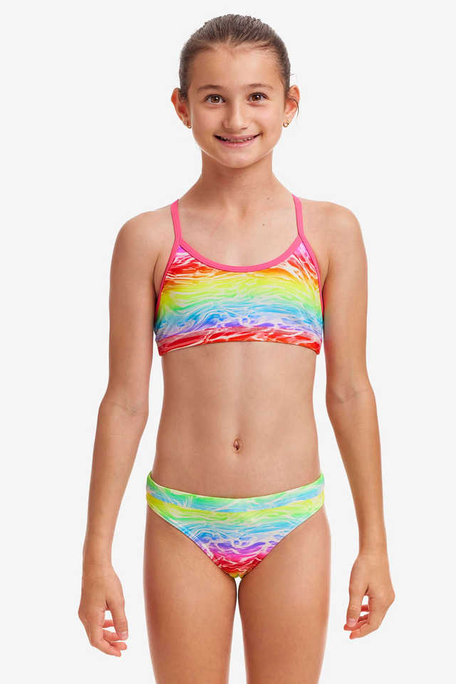 GIRL'S FUNKITA LAKE ACID RACERBACK TWO PIECE