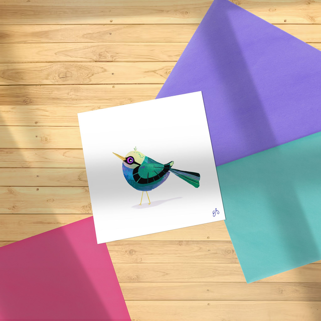 Print Oiseau Cubiste