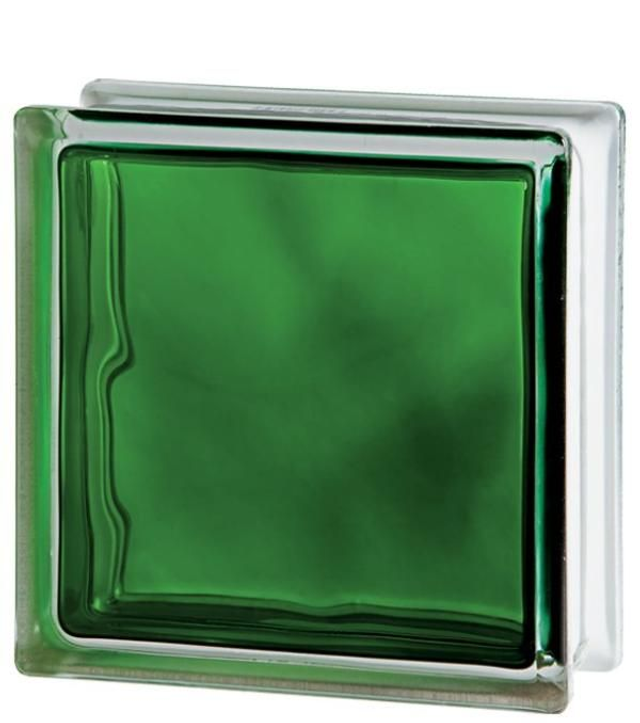 Brilly Emerald Colour Injected Glass Block 