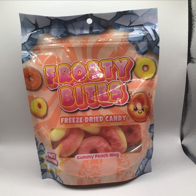 Frosty Bites Freeze Dried Candy Gummy Peach Ring 50g