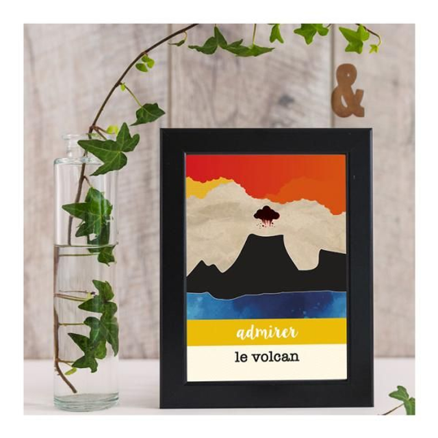 Affiche "Admirer le volcan"