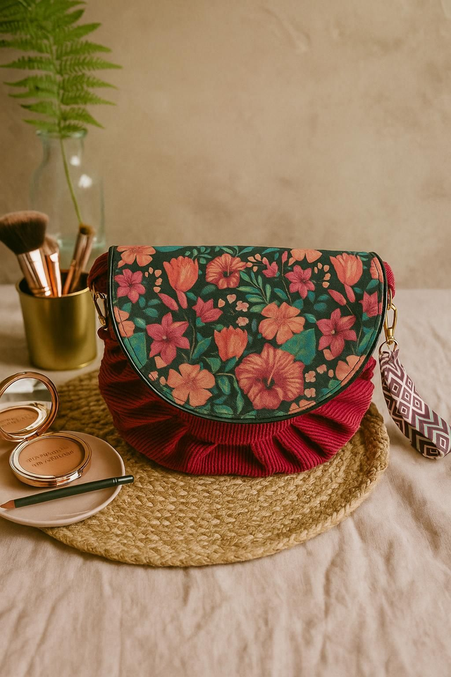 Sac a main velour et liège