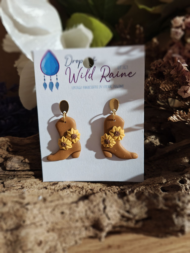 Sunflower Cowgirl Earrings