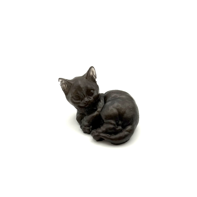 Chat dans les tons brun/noir un peu translucide 