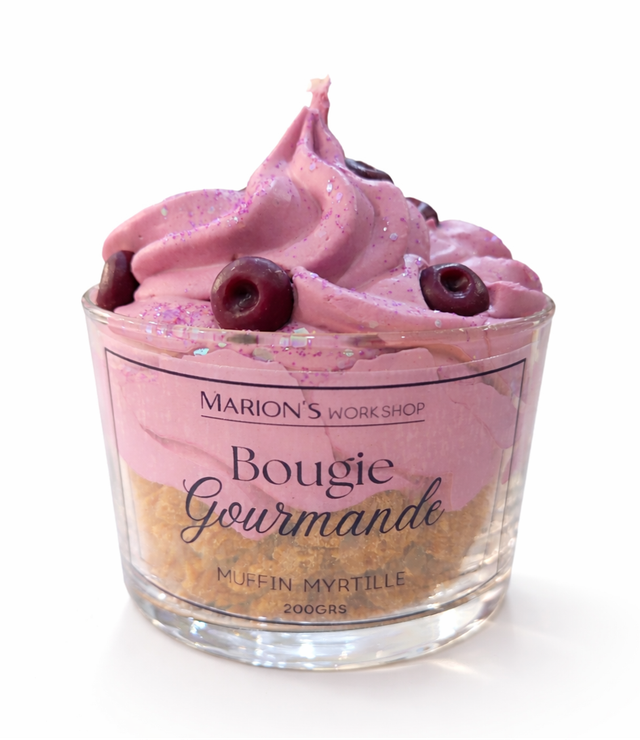 Bougie Gourmande "Muffin Myrtille"