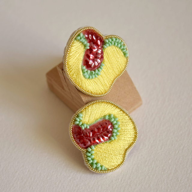 Boucles - ZESTE - Citron rouge.