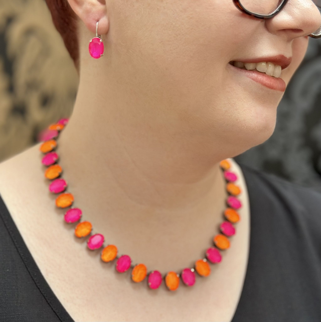 Ohrhänger OVOLUM SMALL Electric Pink