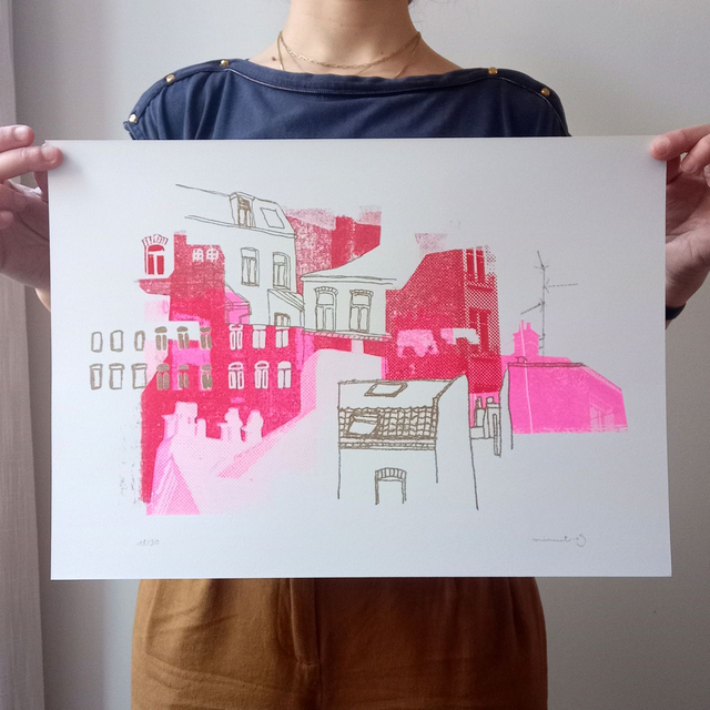 Risographie — Paysage urbain #3