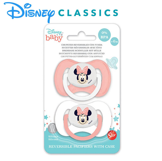2 CHUPETES +6 M C/FUNDA MINNIE