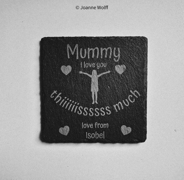 Slate Coaster - I love you this much