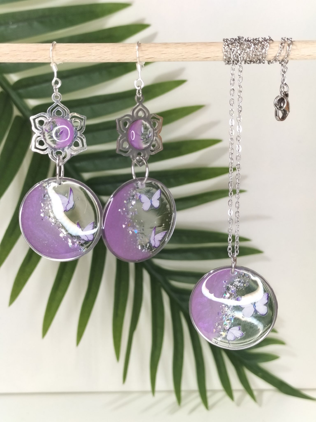 Parure envolée de papillons