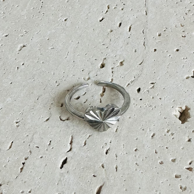 Ring hart zilver