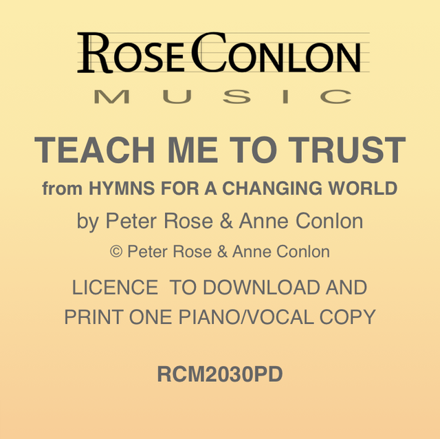 TEACH ME TO TRUST  PDF  (Piano/Vocal)