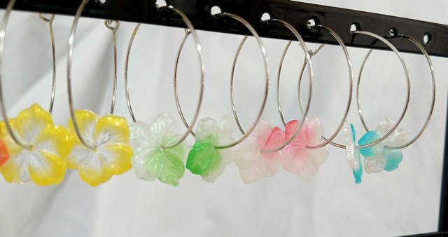 Boucles "Hawaï coloré"