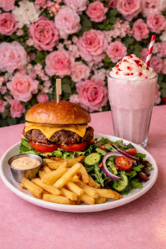 Beef Cheese Burger + Fries + Shake Deal