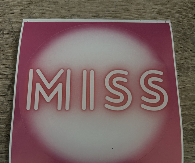 MISS sticker