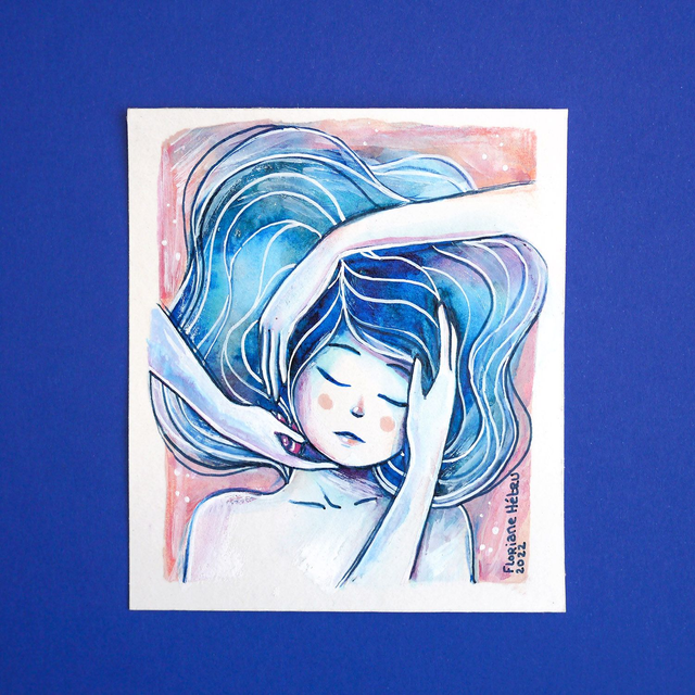 CARESSES // oeuvre originale, 10 x 11,5 cm