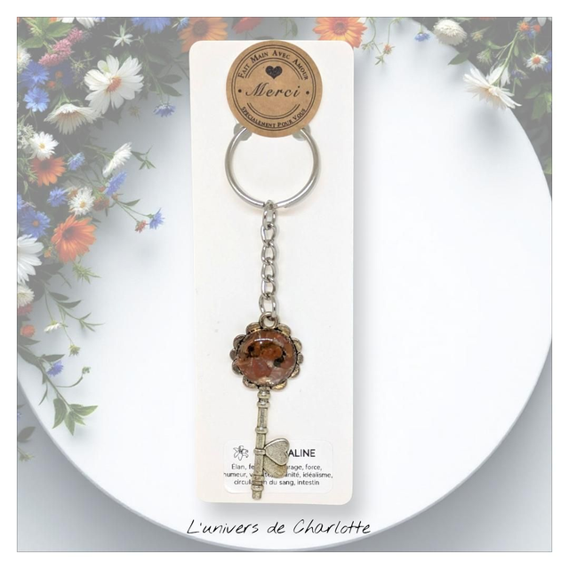 Porte-clés &quot;Cornaline&quot; clefs PC-002