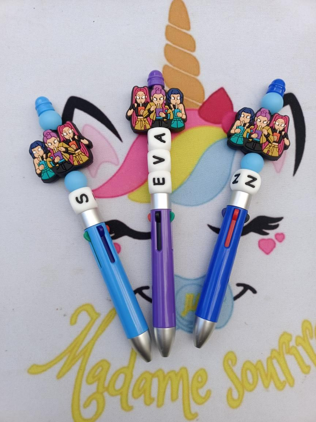 3 Stylos 4 couleurs Kpop