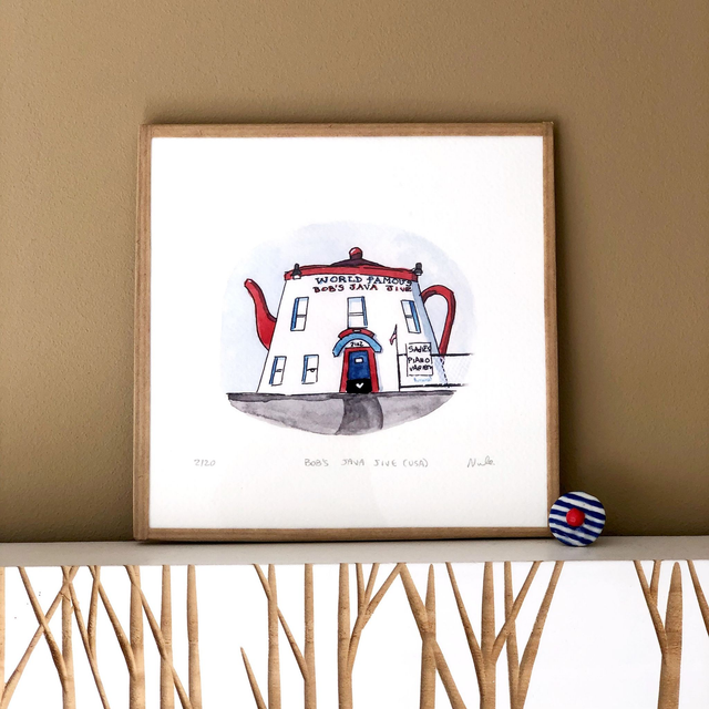 Tacoma's Iconic Coffee Pot Art Print – Bob’s Java Jive Print for Home Decor