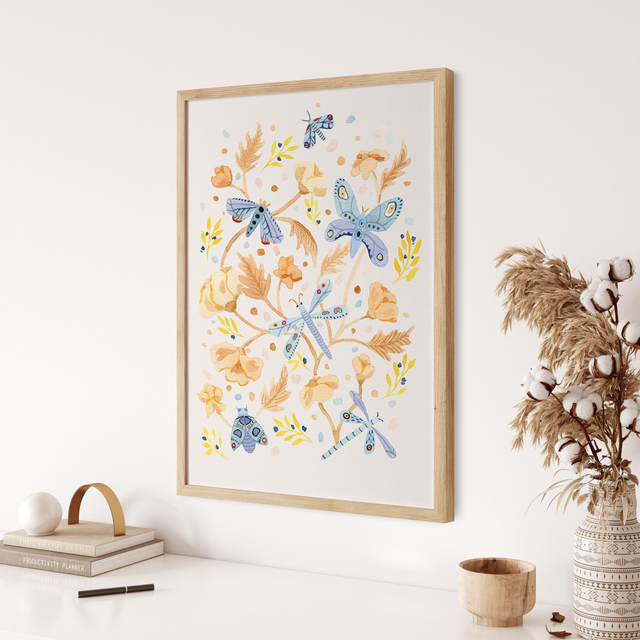 Illustration Print - Lunar Moths