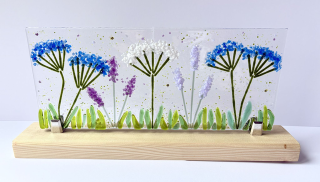 Fused Glass Floral Scene - ‘Summer’s Day’