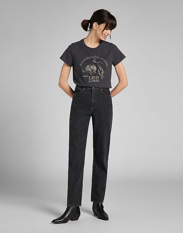 B80273E9 - LEE JEANS RAGAZZA CAROL 99- COTTON 1- ELASTANE BLACK RINSE