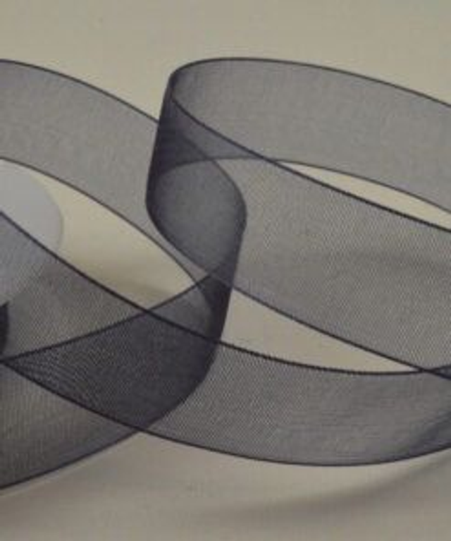RB02 Midnight Blue Organza Ribbon