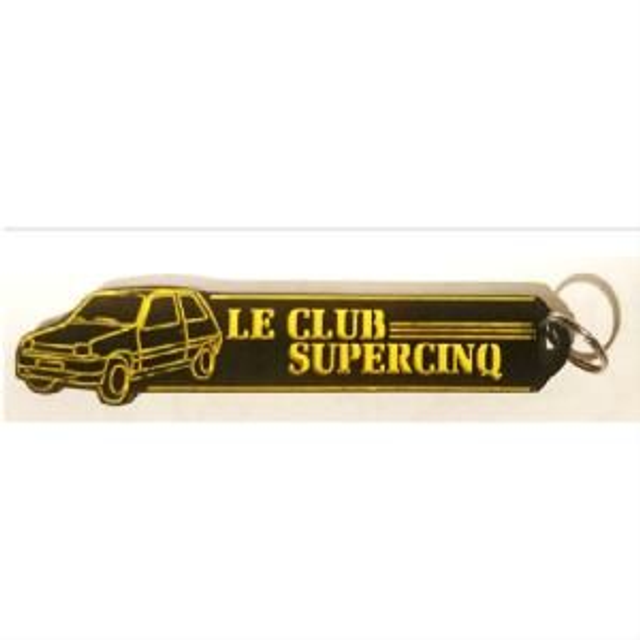 Porte-clefs noir et jaune 