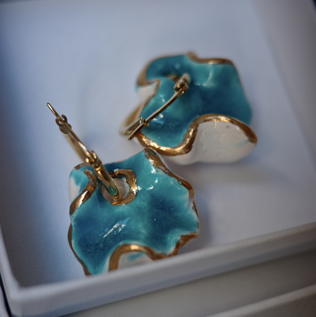 Earrings BLUE&amp;GOLD