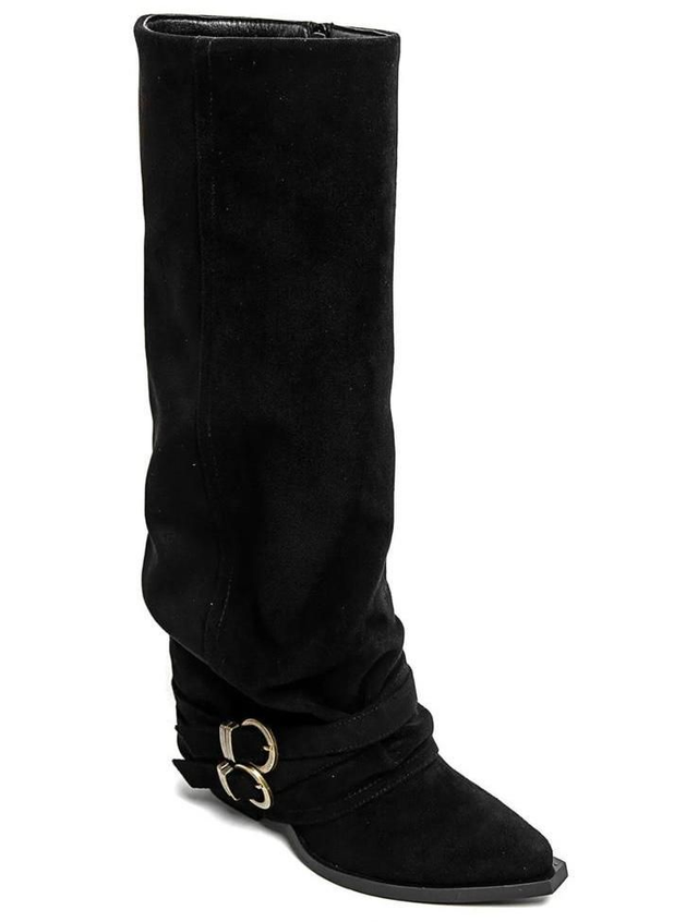 Westernlaars met gesp zwart