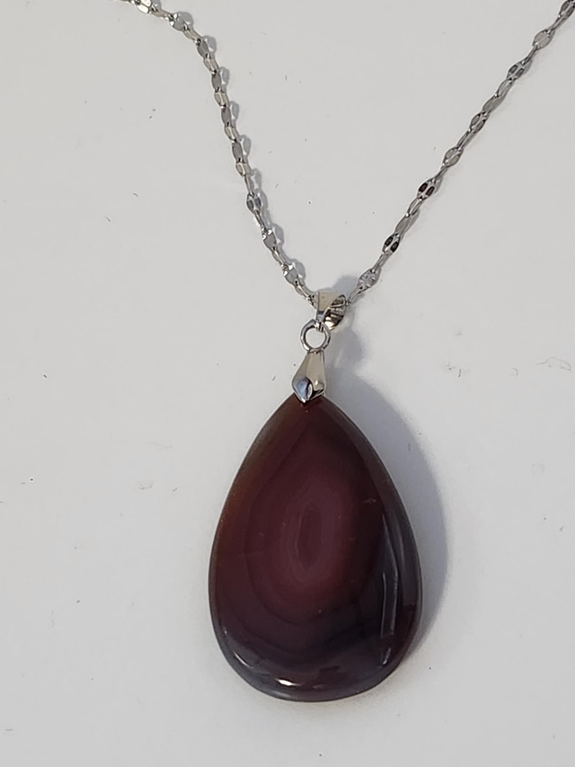 Collier pierre agate