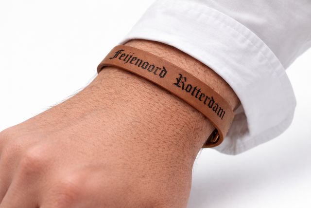 Feijenoord Rotterdam Lederen Armband - Bruin