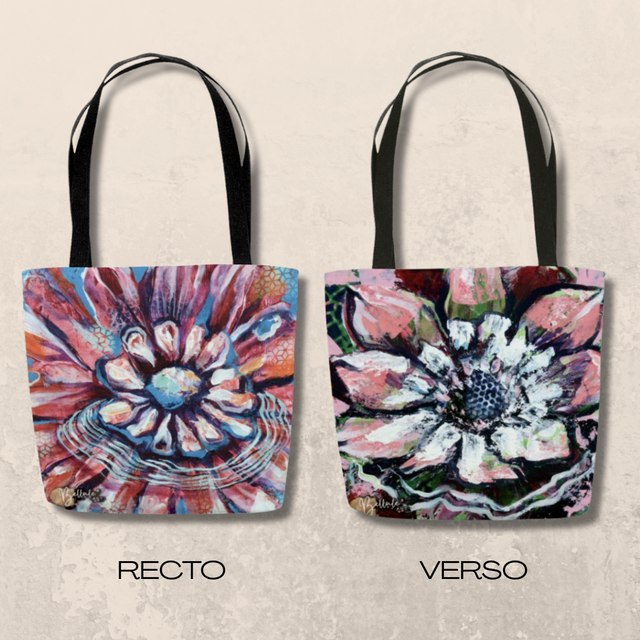 Sac imprimé Fleur double face - Bellule Art