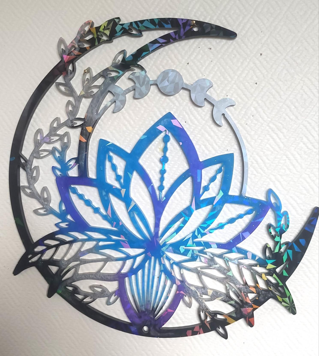 Fleur de lotus lunaire mural