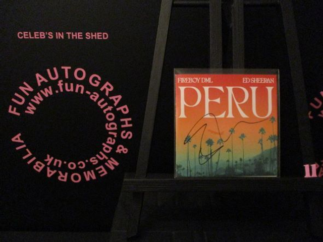 Ed Sheeran - 'Peru' Authentic Autographed Single Cover (11)