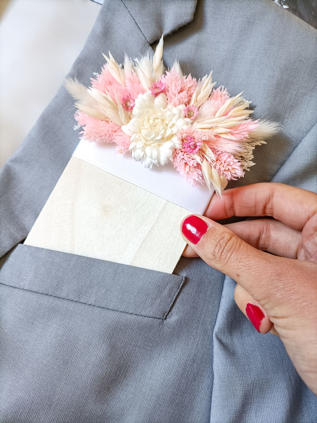 Boutonnière de poche Baisers d'Opaline