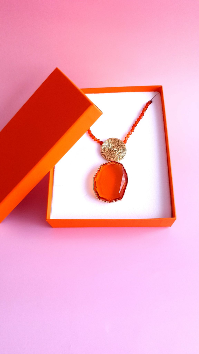 Collier Tourbillons orange