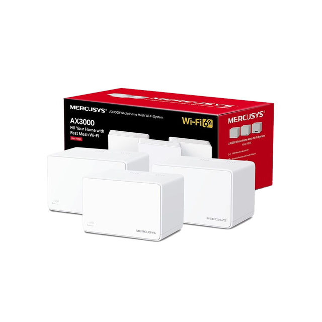 MERCUSYS Pack 3 Routeurs Mesh Wi-Fi 6 (Halo H80X)