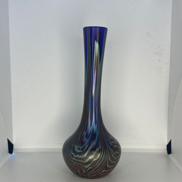 Okra Glass Iridescent Bud Vase – 17.5cm