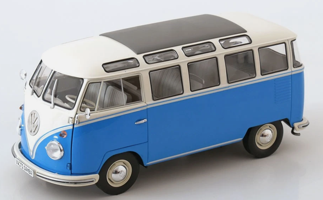 VW T1 Samba Bus Solido 1:18 blau/weiss