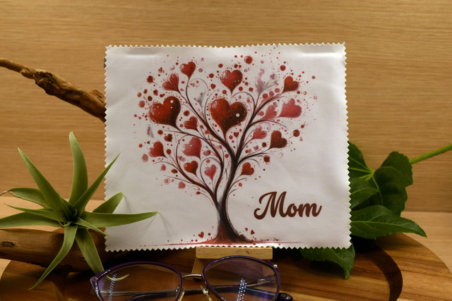 Cleaning Cloth: Heart Tree  Microfibre Cloth for Glasses, Screens &amp; More 