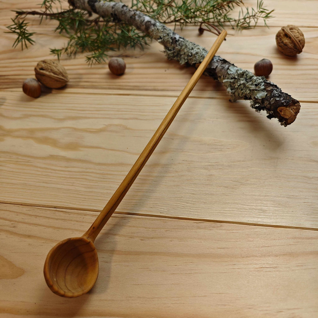 Cuillère à sel en merisier-C329