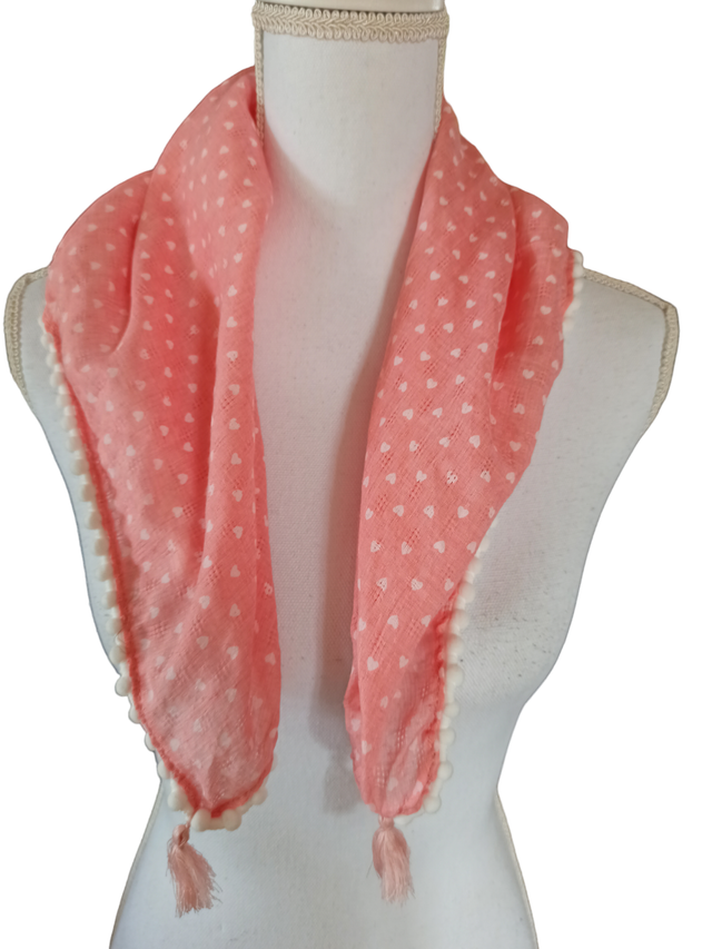 Foulard impression coeurs